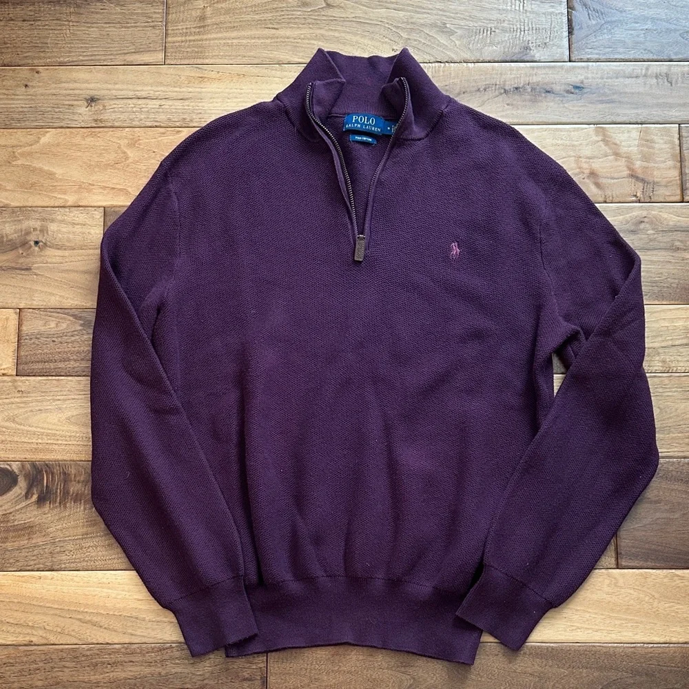 Polo Ralph Lauren 1/4 zip pullover sweater. Sz medium